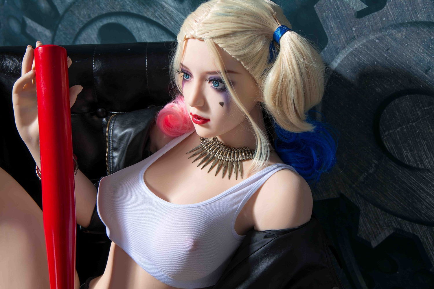 168cm/5ft6 C-Cup Harlequin-Inspired Cosplay TPE Sex Doll Noreen #3