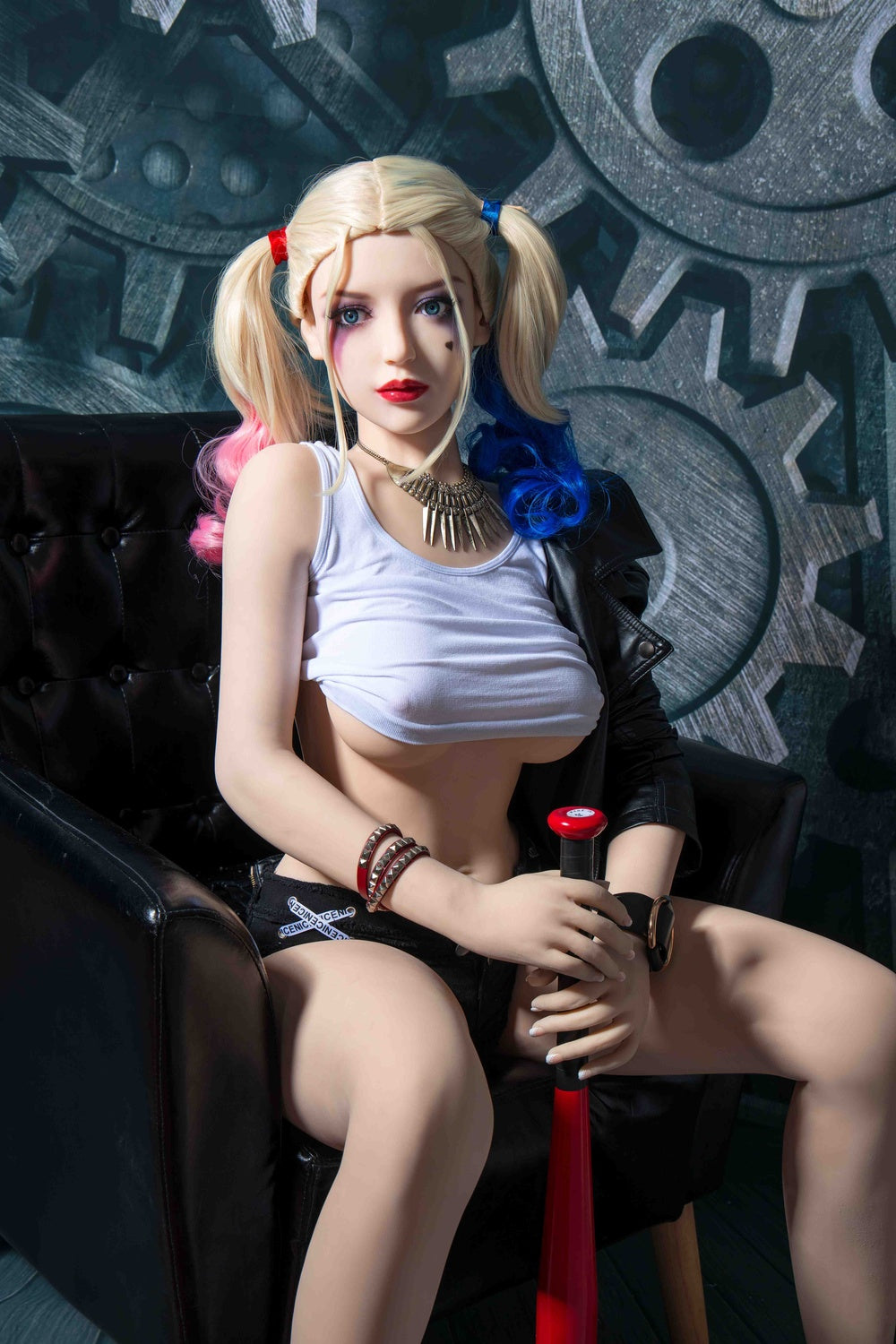 168cm/5ft6 C-Cup Harlequin-Inspired Cosplay TPE Sex Doll Noreen #3