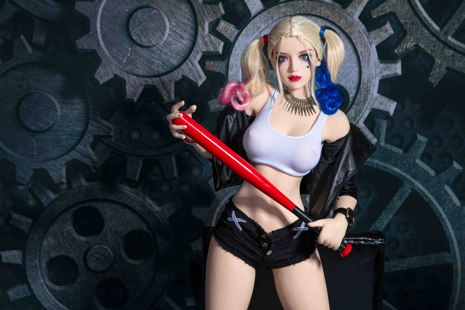 168cm/5ft6 C-Cup Harlequin-Inspired Cosplay TPE Sex Doll Noreen #3