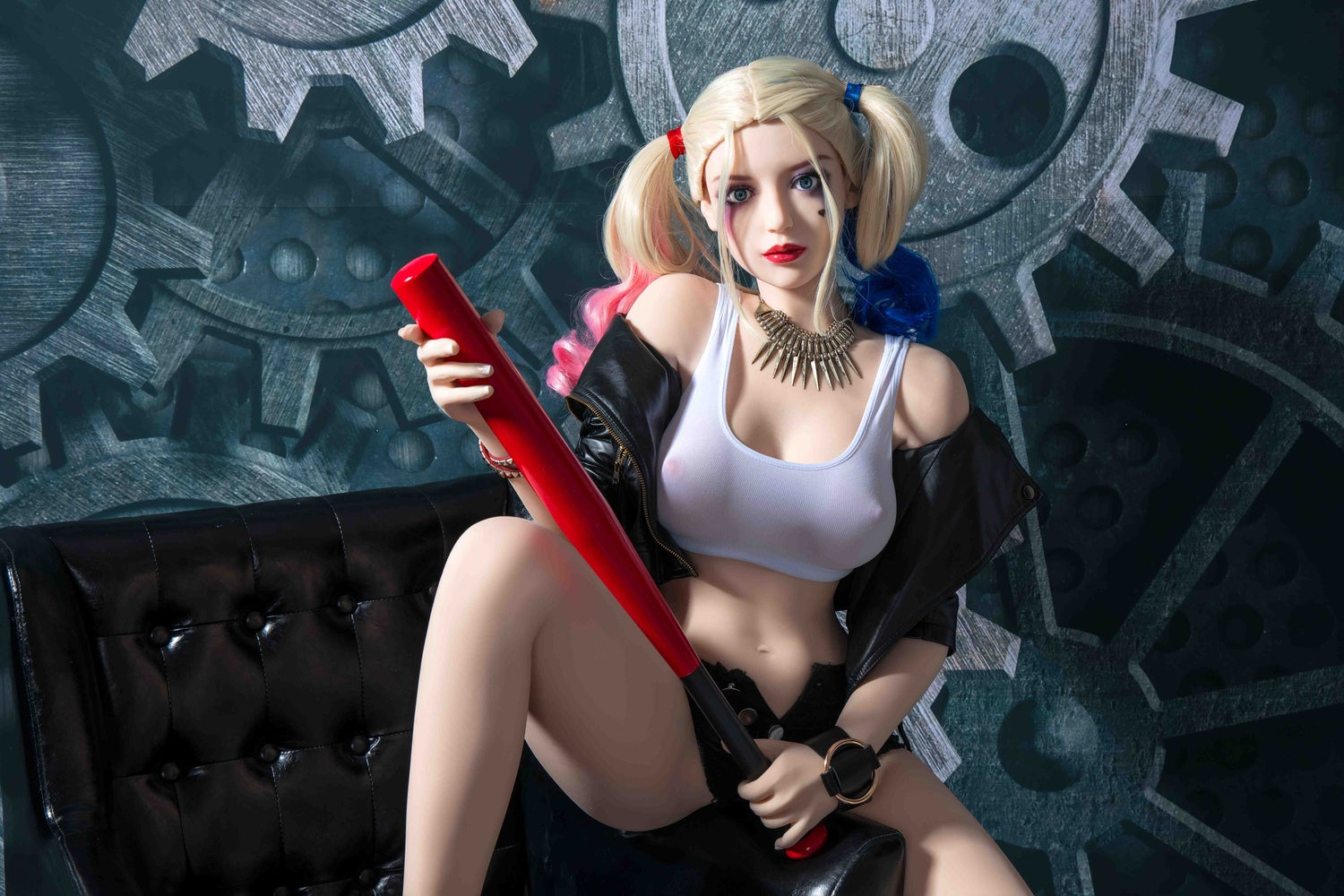 168cm/5ft6 C-Cup Harlequin-Inspired Cosplay TPE Sex Doll Noreen #3