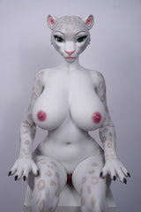 165cm/5ft5 D-cup Full Silicone Furry Sex Doll Velara White
