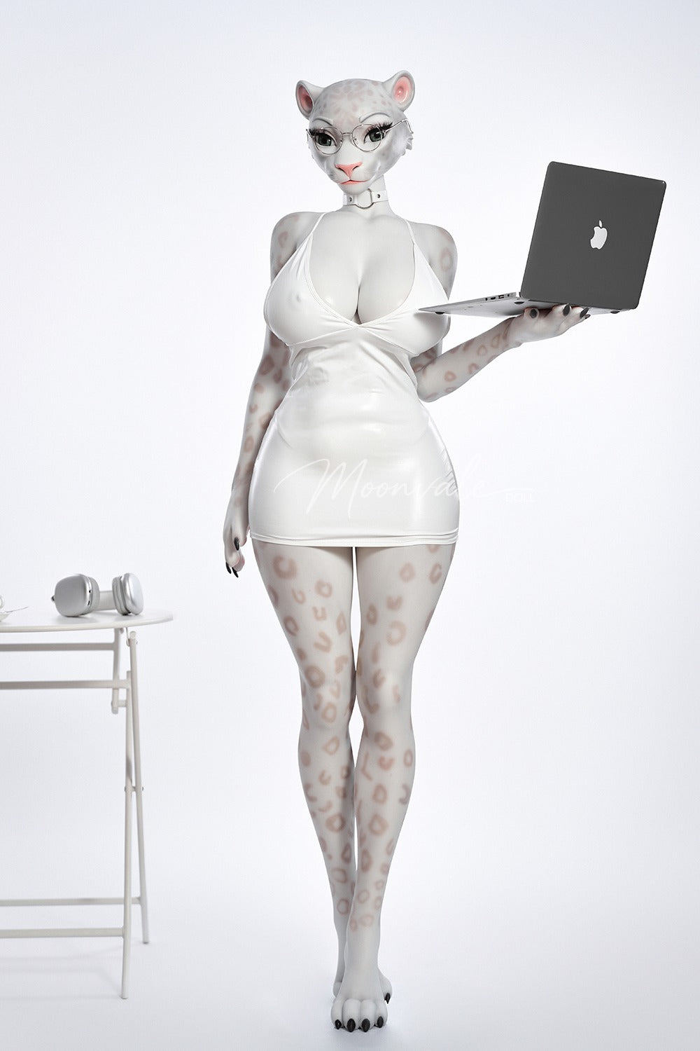 165cm/5ft5 D-cup Full Silicone Furry Sex Doll Velara White