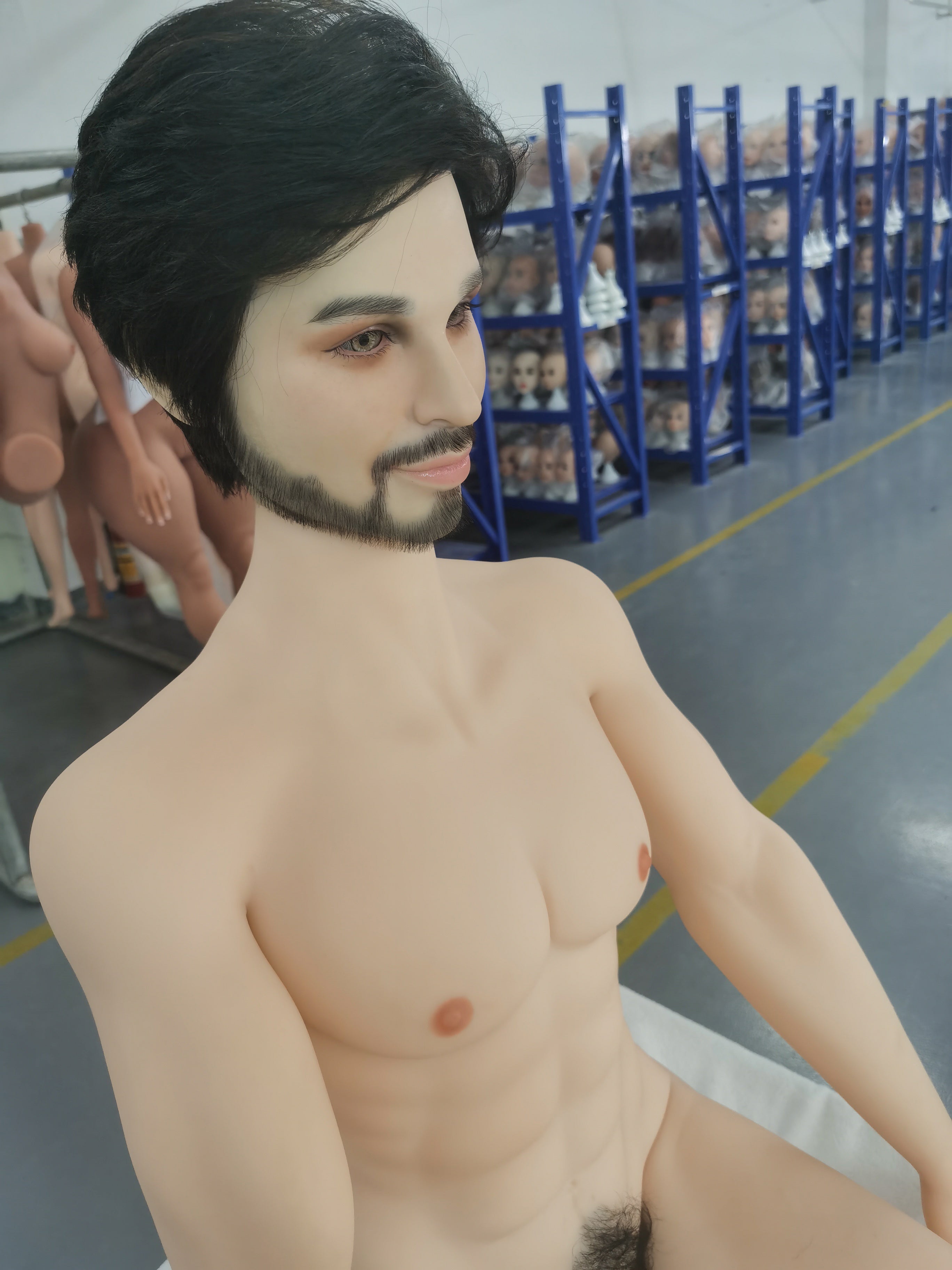 162cm/5ft4 Realistic Hybrid Male Sex Doll with Silicone Head Albert