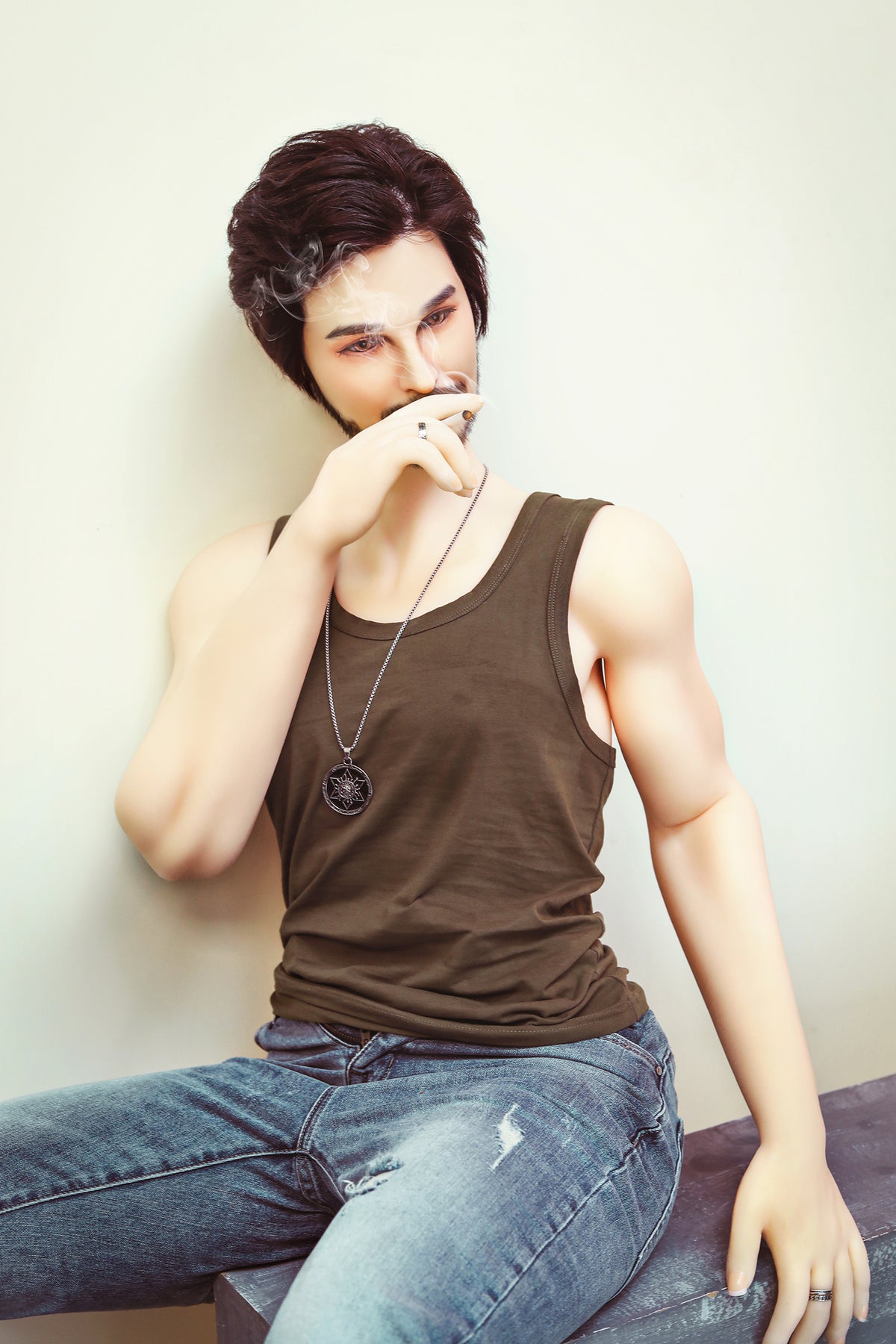162cm/5ft4 Realistic Hybrid Male Sex Doll with Silicone Head Albert