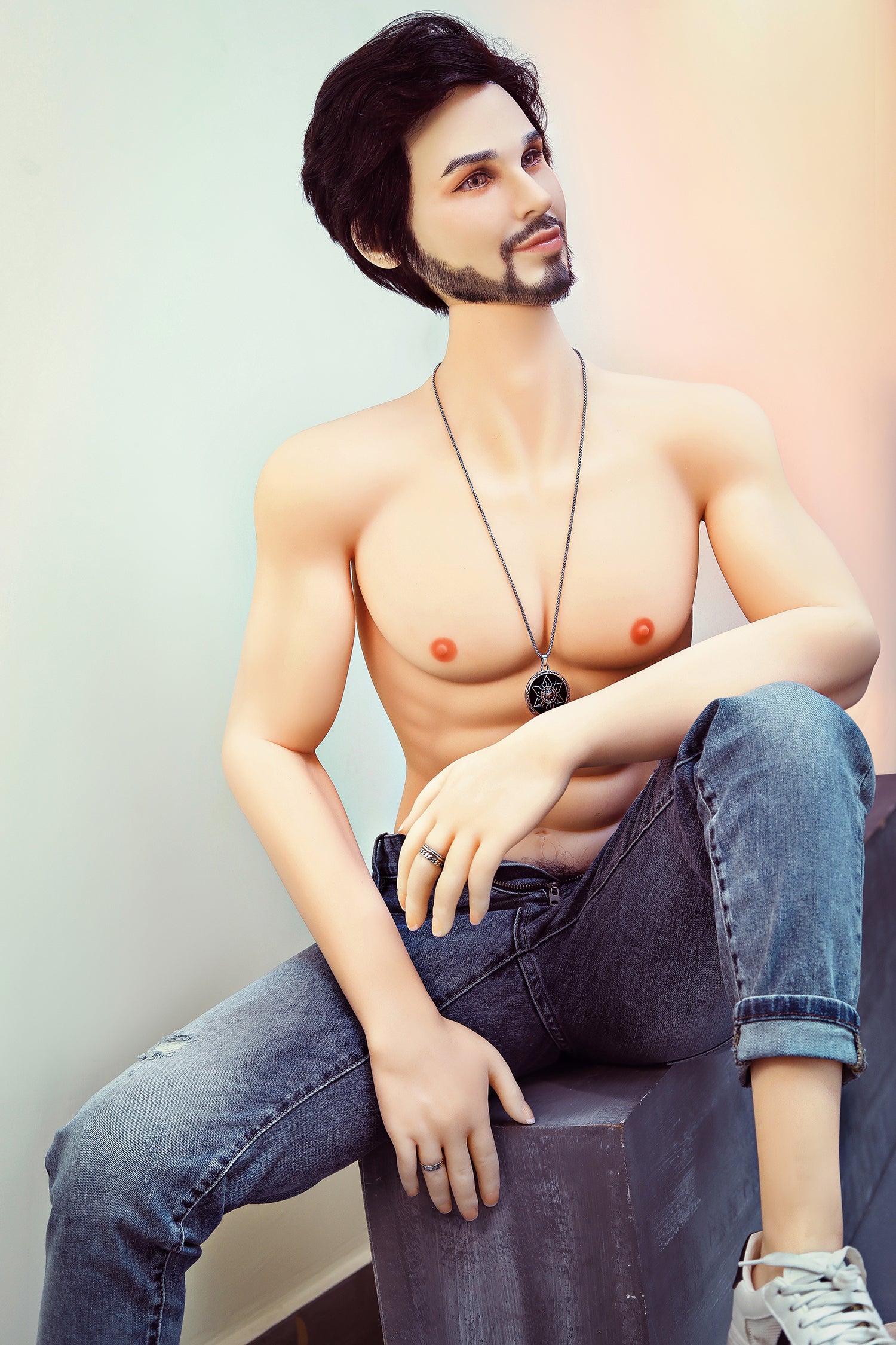 162cm/5ft4 Realistic Hybrid Male Sex Doll with Silicone Head Albert