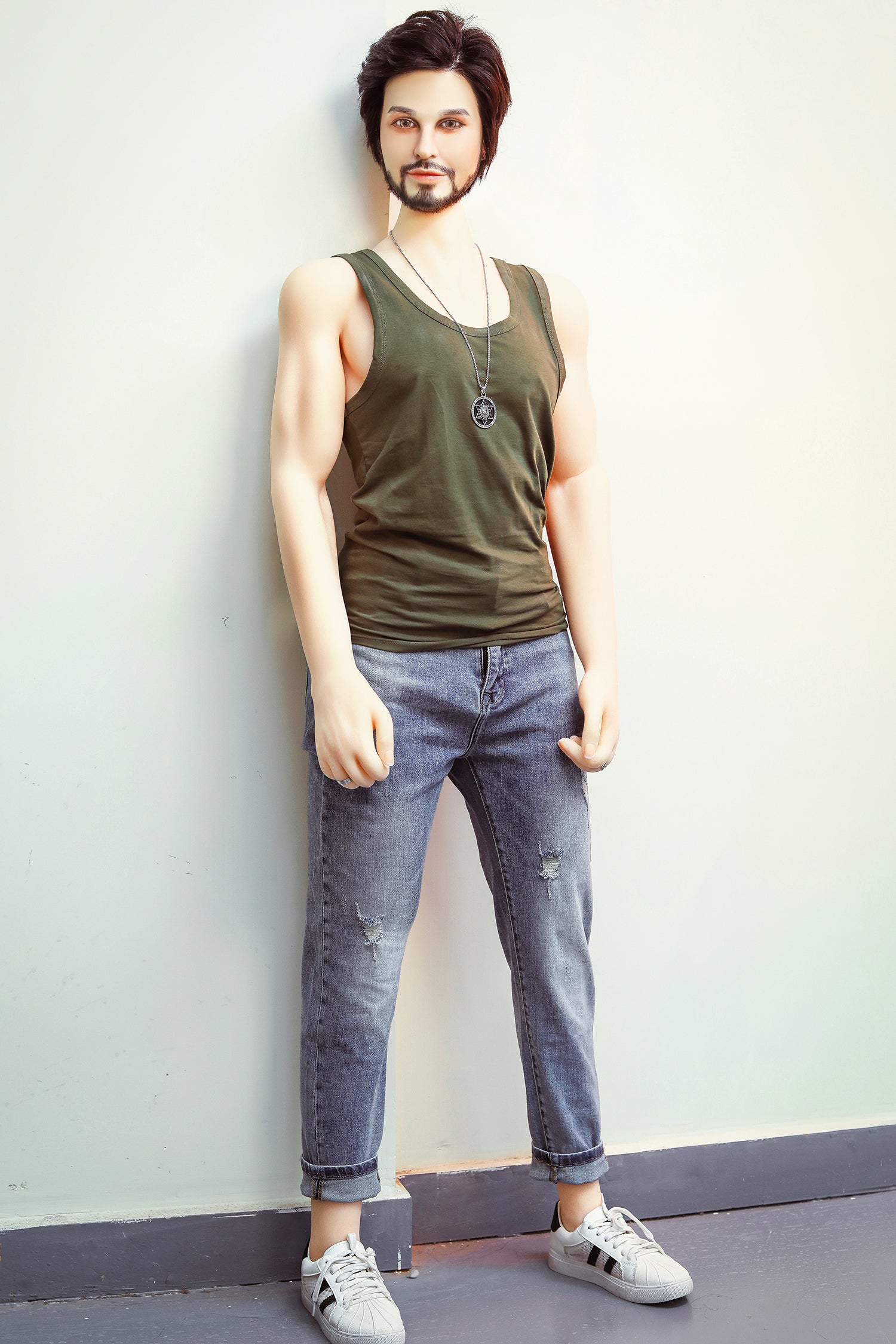 162cm/5ft4 Realistic Hybrid Male Sex Doll with Silicone Head Albert