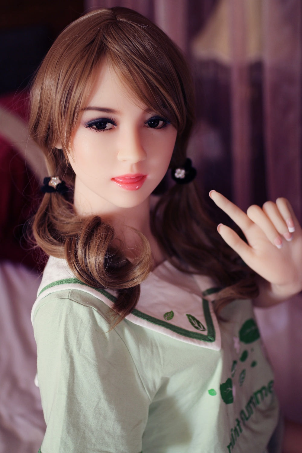 155cm/5ft1 A-Cup Asian Small Breast TPE Sex Doll Pearl #90