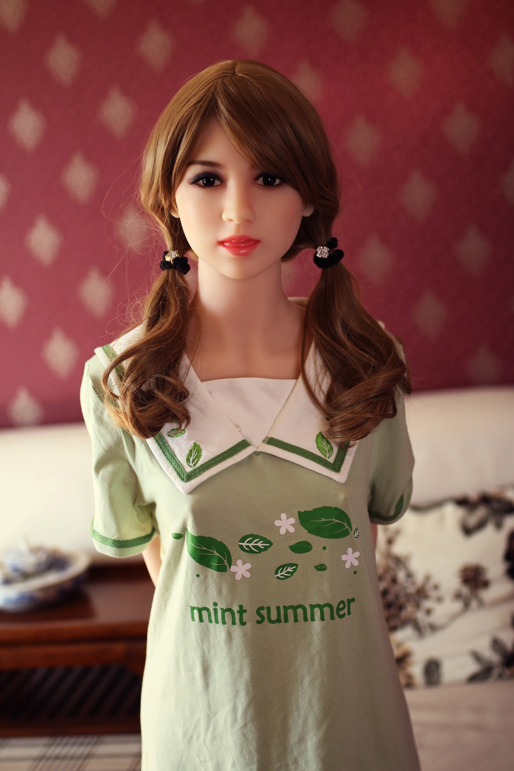155cm/5ft1 A-Cup Asian Small Breast TPE Sex Doll Pearl #90