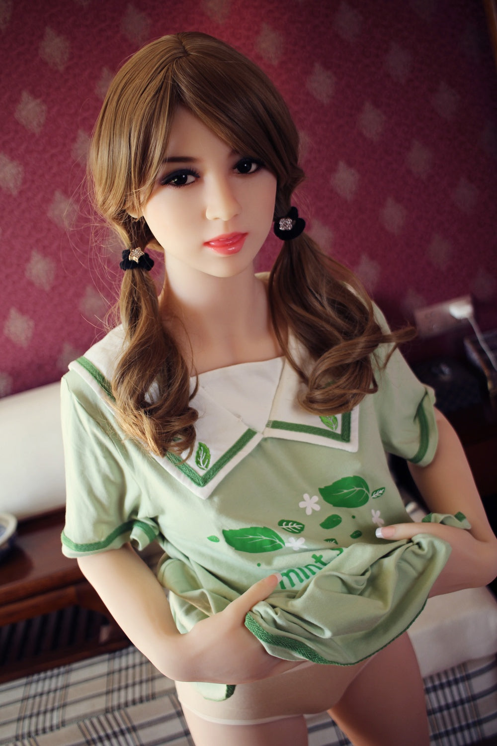155cm/5ft1 A-Cup Asian Small Breast TPE Sex Doll Pearl #90