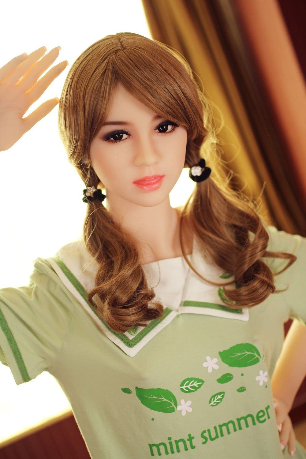 155cm/5ft1 A-Cup Asian Small Breast TPE Sex Doll Pearl #90