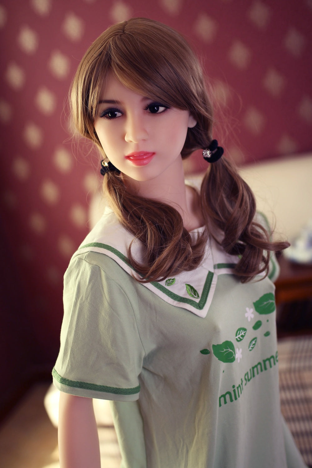 155cm/5ft1 A-Cup Asian Small Breast TPE Sex Doll Pearl #90