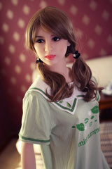 155cm/5ft1 A-Cup Asian Small Breast TPE Sex Doll Pearl #90