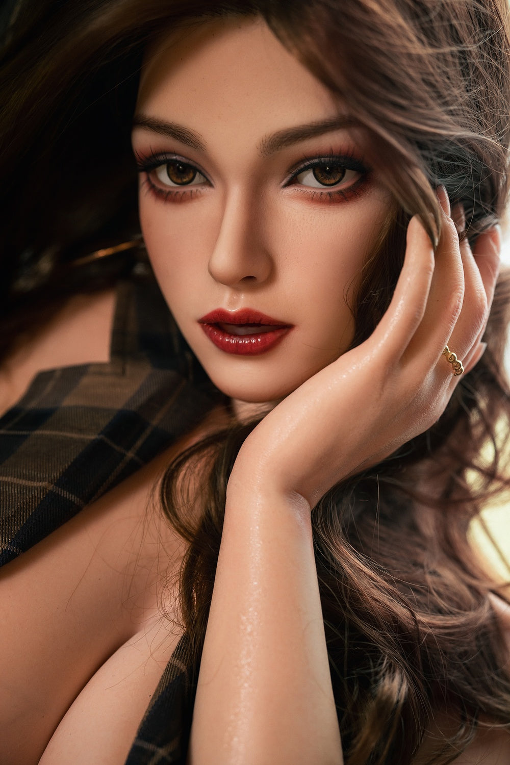 164cm/5ft5 European Movable Jaw ROS Full Silicone Sex Doll Luna #M18