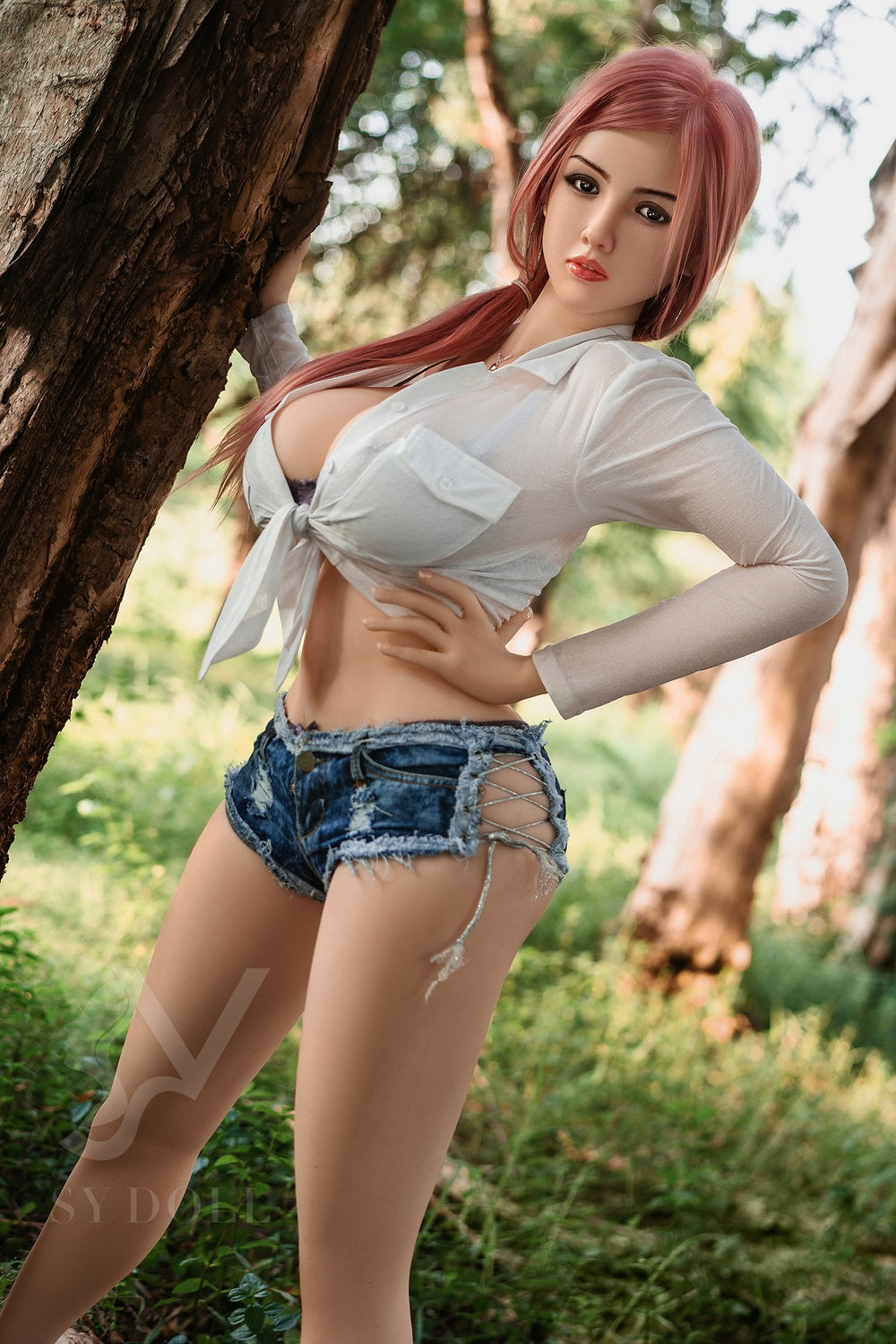 161cm/5ft3 Lifelike Big Breast Hybrid Sex Doll with Silicone Head Keats #266