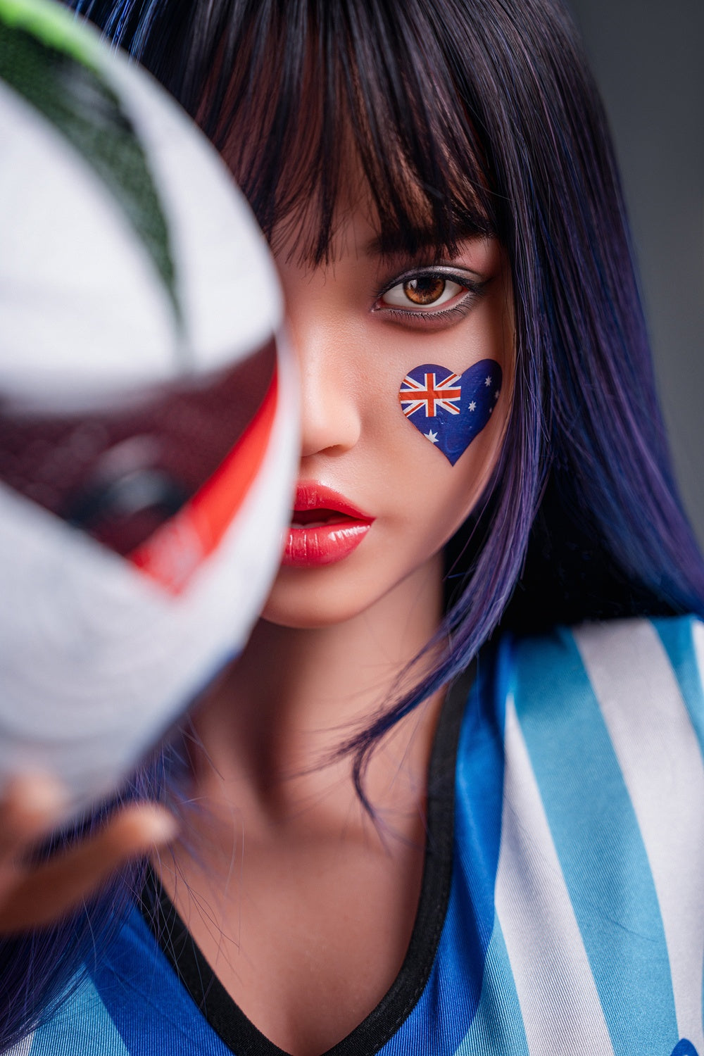 152cm/5ft C-Cup Movable Jaw ROS Hybird Sex Doll with Silicone Head Greta #M29