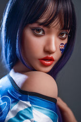 152cm/5ft C-Cup Movable Jaw ROS Hybird Sex Doll with Silicone Head Greta #M29