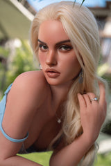 160cm/5ft3 D-Cup Slim Hybrid Sex Doll with ROS Silicone Head Neve #M21