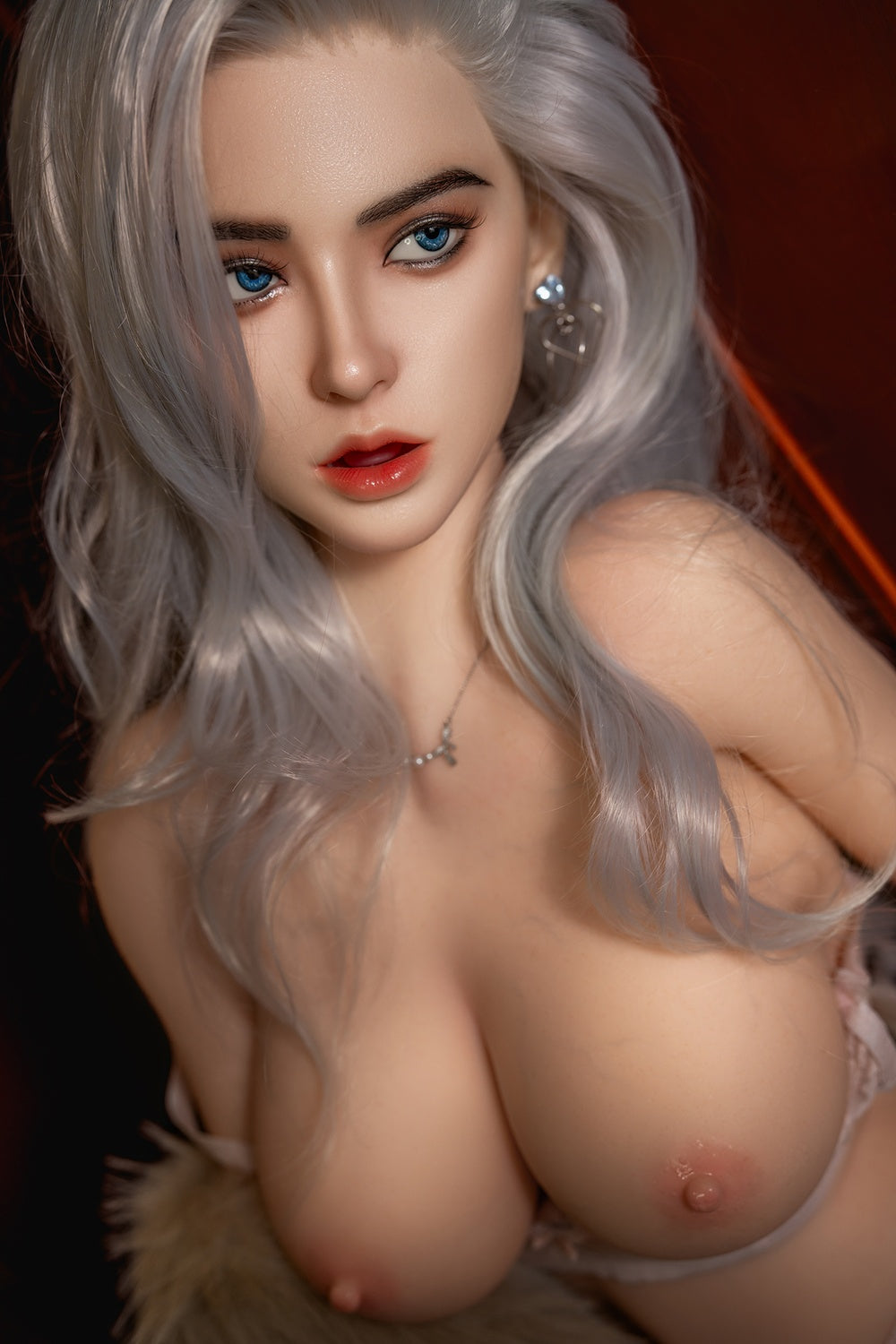 164cm/5ft5 Hybrid Sex Doll with ROS Silicone Head Violette #M12