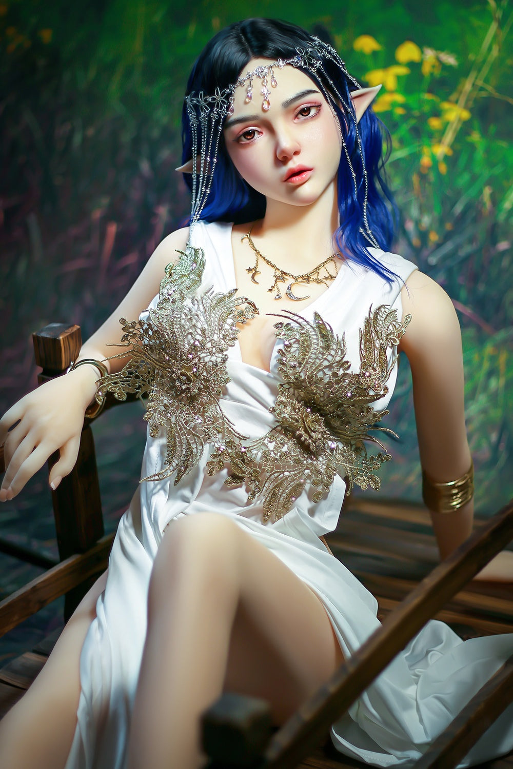 160cm/5ft3 Fantasy Elf Hybrid Sex Doll with ROS Silicone Head Emery #M8