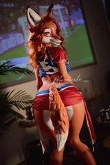 160cm/5ft3 E-Cup Realistic Red Fox Furry Full Silicone Sex Doll Sorelle