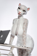 165cm/5ft5 D-cup Full Silicone Furry Sex Doll Velara White