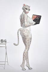 165cm/5ft5 D-cup Full Silicone Furry Sex Doll Velara White