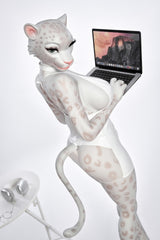 165cm/5ft5 D-cup Full Silicone Furry Sex Doll Velara White