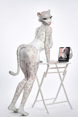 165cm/5ft5 D-cup Full Silicone Furry Sex Doll Velara White