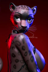 165cm/5ft5 D-cup Full Silicone Furry Sex Doll Velara Black