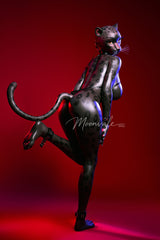 165cm/5ft5 D-cup Full Silicone Furry Sex Doll Velara Black