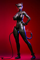 165cm/5ft5 D-cup Full Silicone Furry Sex Doll Velara Black