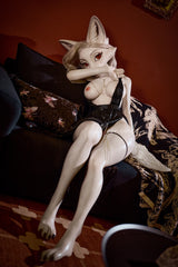 160cm/5ft3 E-Cup Realistic White Fox Furry Full Silicone Sex Doll Sorelle