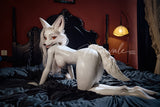 160cm/5ft3 E-Cup Realistic White Fox Furry Full Silicone Sex Doll Sorelle