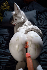 160cm/5ft3 E-Cup Realistic White Fox Furry Full Silicone Sex Doll Sorelle