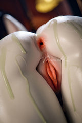 160cm/5ft3 E-Cup Realistic White Fox Furry Full Silicone Sex Doll Sorelle
