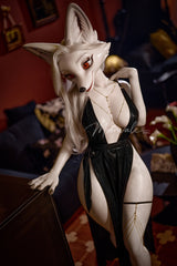 160cm/5ft3 E-Cup Realistic White Fox Furry Full Silicone Sex Doll Sorelle