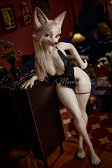 160cm/5ft3 E-Cup Realistic White Fox Furry Full Silicone Sex Doll Sorelle