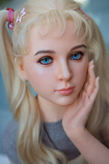 150cm/4ft11 A-Cup Flat Chest Cute Full Silicone Sex Doll Nancy #S22