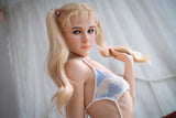150cm/4ft11 A-Cup Flat Chest Cute Full Silicone Sex Doll Nancy #S22