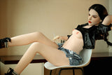 159cm/5ft2 A-Cup Skinny Hybrid Sex Doll with Silicone Head Kay #S16