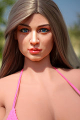 165cm/5ft5 BBW Huge Breast Hybird Sex Doll with Silicone Head Fiorella #273