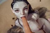 170cm/5ft7 D-Cup Fantasy Movable Jaw ROS Full Silicone Sex Doll Grace #M52