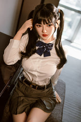 160cm/5ft3 D-Cup Asian Hybrid Sex Doll with Silicone Head Lena #290