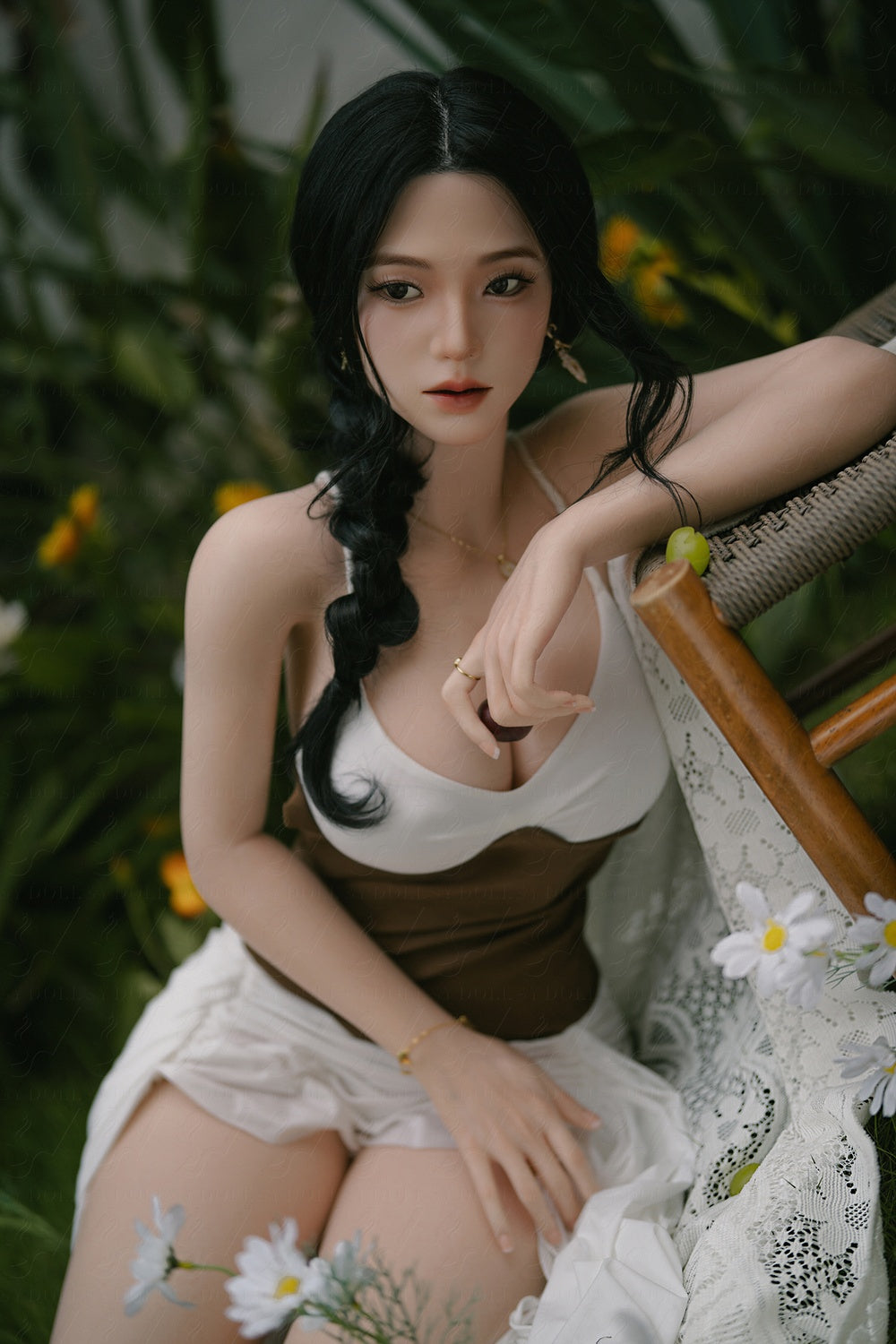 164cm/5ft5 Korean Movable Jaw ROS Full Silicone Sex Doll Elara #M26