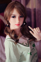 155cm/5ft1 A-Cup Asian Small Breast TPE Sex Doll Pearl #90