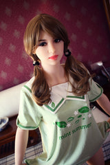 155cm/5ft1 A-Cup Asian Small Breast TPE Sex Doll Pearl #90