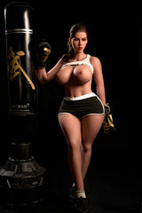 163cm/5ft4 BBW Big Breast Hybrid Sex Doll with Silicone Head Margaret #161