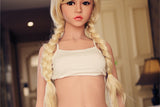 155cm/5ft1 A-Cup European Blonde Small Breast TPE Sex Doll Norma #15
