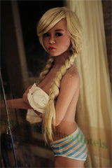 155cm/5ft1 A-Cup European Blonde Small Breast TPE Sex Doll Norma #15