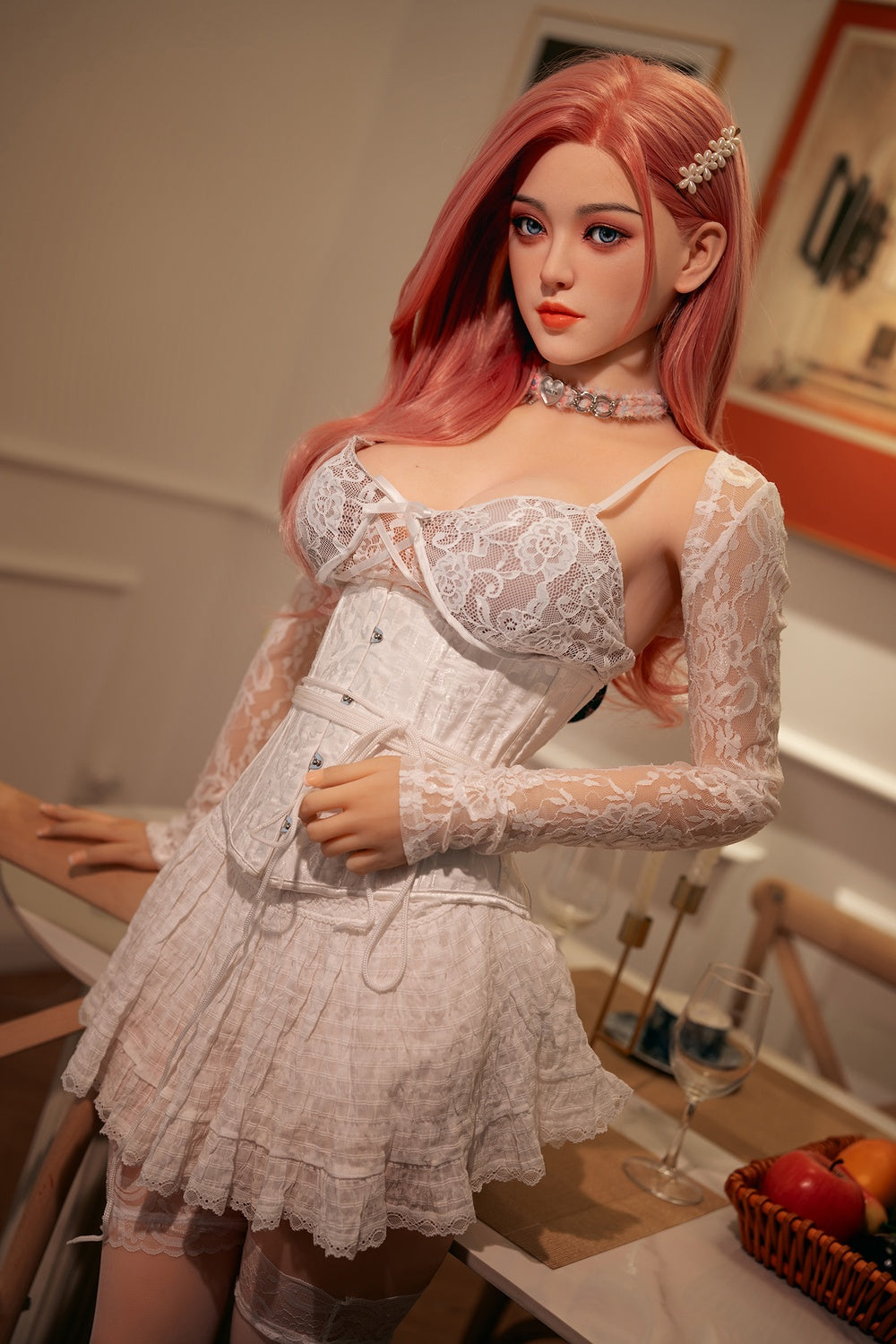 160cm/5ft3 D-Cup Korean Hybrid Sex Doll with Silicone Head Gatsby #290